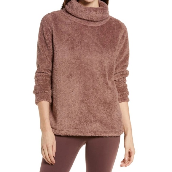 Zella Furry Fleece Funnel Neck Pullover Size Large - Picture 11 of 11